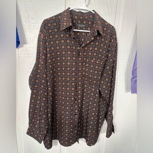 Emilio Zaperelli Men’s Black and Brown Shirt No Size EUC